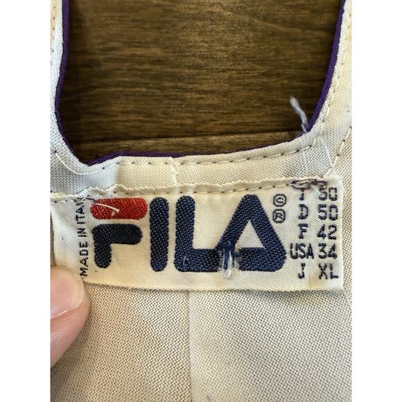 Vintage Fila Purple Snowboarding Ski Jumpsuit Bib Size 34 Made In Italy - Picture 6 of 11